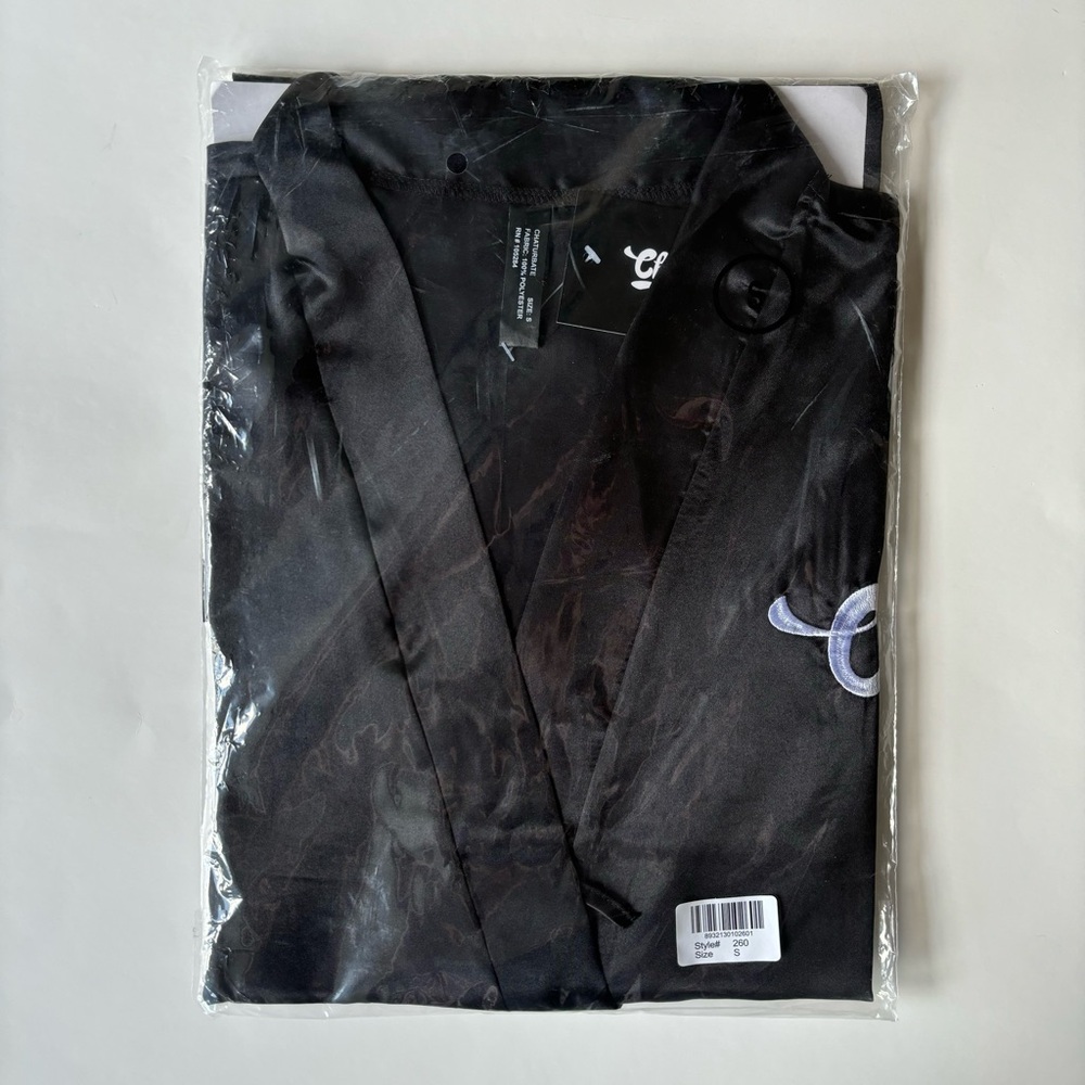 Chaturbate Logo Black Women's Satin Merch Robe - Size Small / Memorabilia